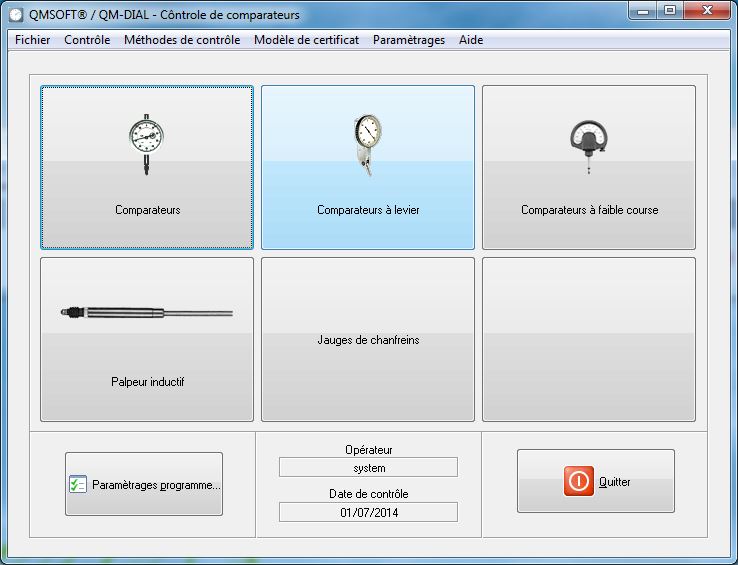 QM-DIAL Comparateurs Palpeurs Jauges - Logiciel QM SOFT