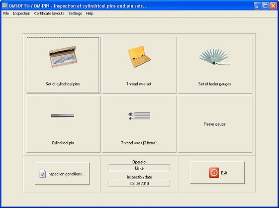 Goupilles QM-PIN Cylindriques - Logiciel BLET QM SOFT