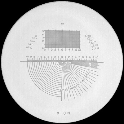 Echelles de mesure pour microscopes et loupes PEAK