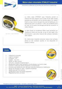 Mtre-Ruban Industriel STANLEY - BLET Mesure