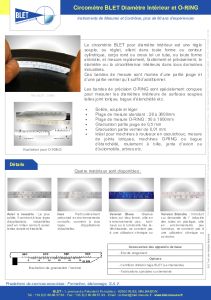 BLET - CIRCOMETRE DIAMETRE INTERIEUR ET O-RING
