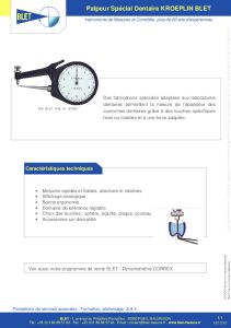 Palpeurs d'paisseur de laboratoires dentaires