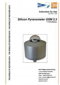 Pyranomtre GSM 3.3 THIES - BLET