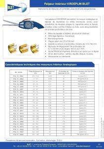 Mesureurs d'�paisseur int�rieur KROEPLIN