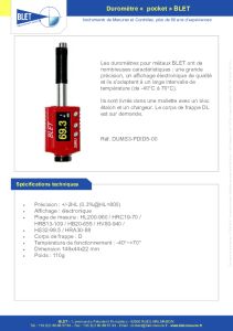 Duromtre pocket BLET - Duromtres de mtaux