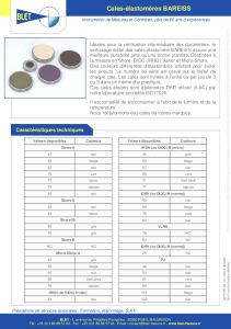 BLET - CALES ELASTOMERES ACCREDITEES POUR DUROMETR