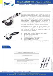 MICROMETRE STEINMEYER TOUCHES FILETAGE