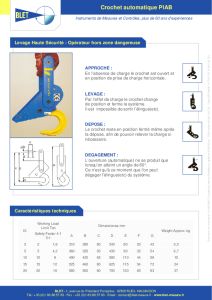 Crochet de levage - Mtrologie