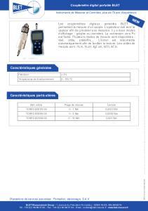 Couplemètre Digital Portable BLET
