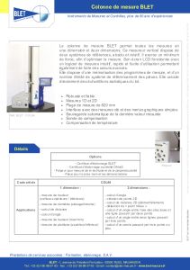 Colonne de mesure ou mesureur vertical