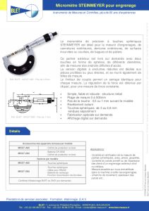 BLET - MICROMETRE STEINMEYER POUR ENGRENAGE