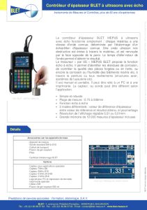Contrleur d'paisseur  ultrasons et cho