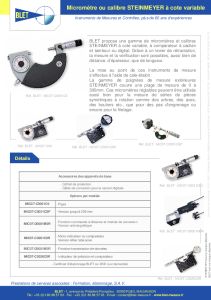 BLET - MICROMETRE OU CALIBRE EXTERIEUR STEINMEYER