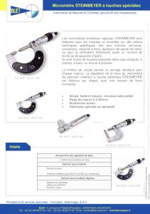 MICROMETRE STEINMEYER TOUCHES SPECIALES