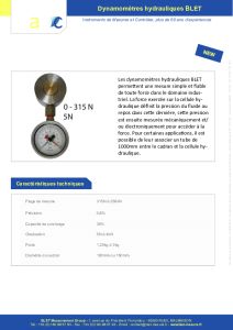 Dynamom�tres Hydrauliques BLET