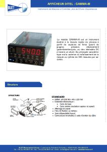 Afficheurs numriques GAMMA de DITEL