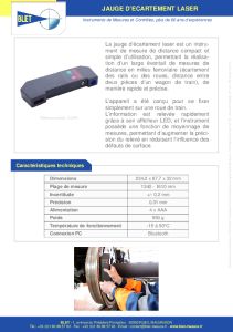 Jauge d��cartement laser - BLET