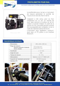 Profilom�tre de mesure des profils de rails - BLET