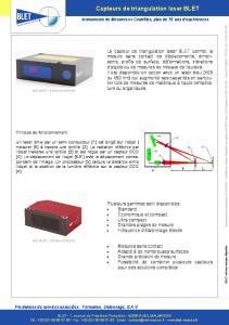Capteurs de triangulation laser BLET