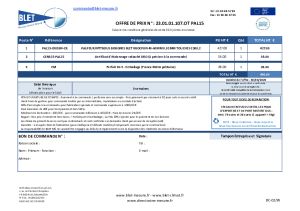 DEVIS PAL15-DI026N ET PLAN