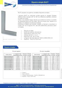 querre Simple - Equerres de Mesure Mtalliques