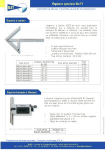 Equerres  centrer pour arbre - Equerres spciales