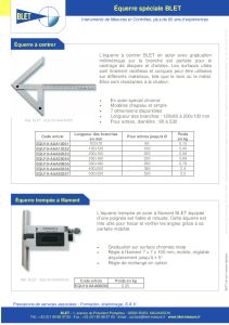 BLET - EQUERRES SPECIALES BLET