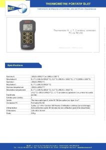 Thermomtre  thermocouple type K, J, T