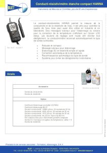 BLET - CONDUCTI-RESISTIVIMETRE ETANCHE COMPACT - H