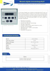 BLET - MINUTERIE DIGITALE CHRONOMETRAGE - BLET