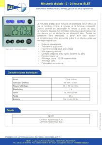 BLET - MINUTERIE DIGITALE 12-24 HEURES - BLET