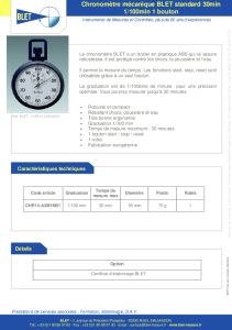 Chronomtre mcanique BLET standard 30min 1/100min