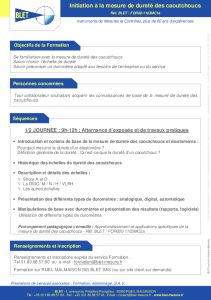 Formation Mesure Duret des Caoutchoucs