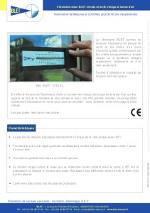 Mesure dEpaisseur Vitres et Lames dAir