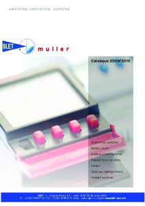 CATALOGUE COMPTEURS MULLER - BLET