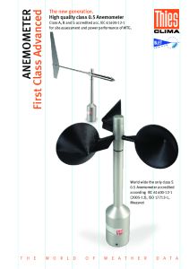 ANEMOMETRE FIRST CLASS THIES - BLET