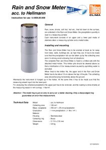 Pluviomtre Petit Modle type Hellmann THIES - BLET