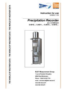 ENREGISTREUR PRECIPITATION THIES - BLET