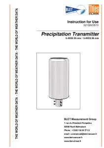 INDICATEURS DE PRECIPITATION THIES - BLET