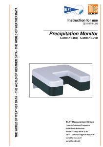 CONTROLEUR DE PRECIPITATION THIES - BLET