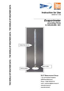 EVAPORTIMETRE THIES - BLET