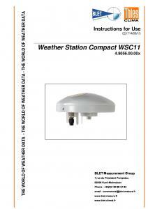 Station Météo Compact WSC11 THIES - BLET