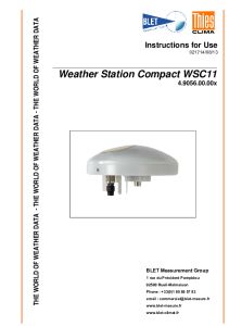 STATION METEO COMPACT WSC11 THIES - BLET