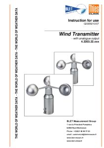 ANEMOMETRE CLASSIC ANALOGIQUE THIES - BLET