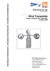 ANEMOMETRE CLASSIC AUTO-ALIMENTE THIES - BLET