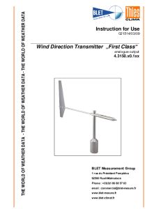 GIROUETTE FIRST CLASS ANALOGIQUE THIES - BLET