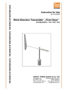 Girouette First Class  Potentiomtre THIES - BLET