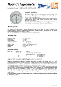 Hygromtre mcanique encastrable ou  encastrer BLET