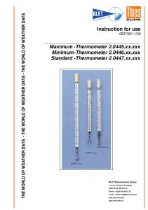 THERMOMETRE MESURE MAXIMUM THIES - BLET