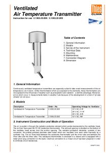 TRANSMETTEUR A VENTILATION THIES - BLET